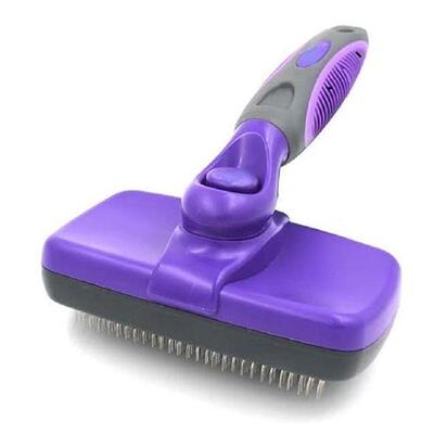Self Cleaning Slicker Brush Gently Removes Loose Undercoat