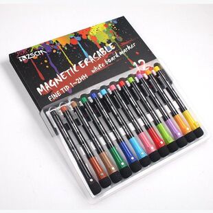 12x  Dry Erase White Board Mirror Glass Markers Erasable