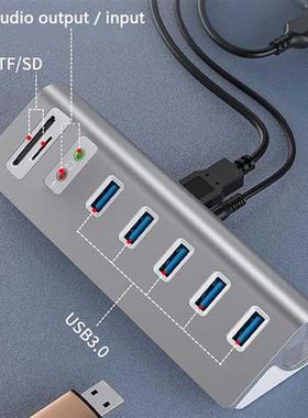 Dual Card Slot Station USB Flash Drives Multi 5 Port USB3.0
