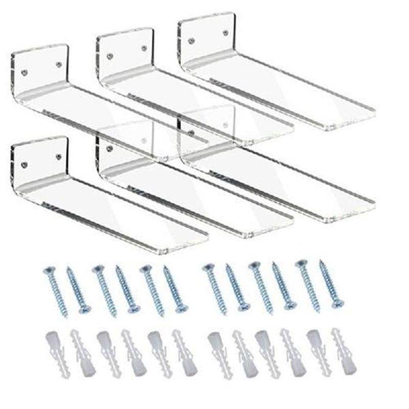 Floating Shoe Display Shelves For Wall Mount- Clear Acrylic