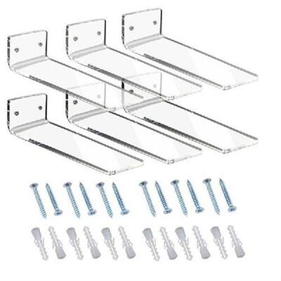 Floating Shoe Display Shelves For Wall Mount- Clear Acrylic