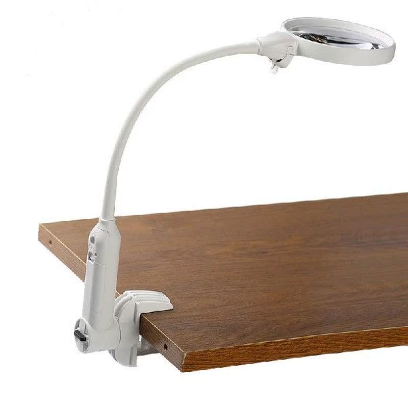 Magnifier Clip-On Table Top Desk Led Reading, 2X 5X Led