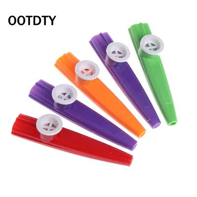 5pcs Mixed Color Orff Plastic Kazoo Harmonica Mouth Flute Ki