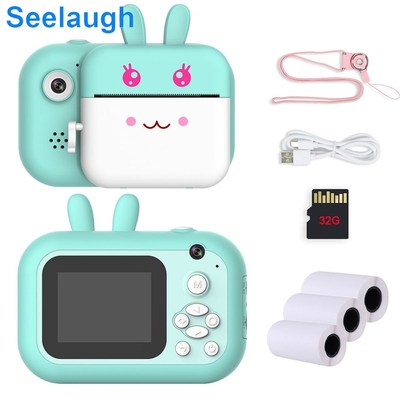 Seelaugh Instant Print Camera Photo Printer For Kids 1080P