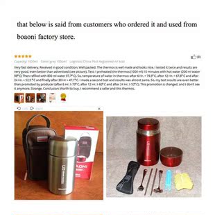 1000ml Food Thermal Jar Vacuum Insulated Soup Thermos Contai