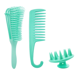 3 Pcs Detangler Hair Brush Set for Hair Styling Silicone