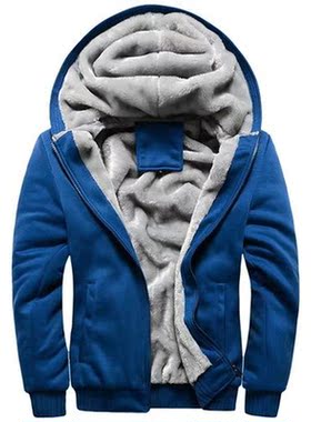 Black Hoodies Men 2021 Winter Jacket Fashion Thick Mens