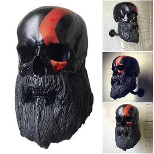 Motorcycle Helmet Skull With Beard Helmet Rack Resin Helmet