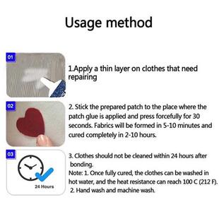 Patches Badges Adhesive  Repair Fast Dry Sew Fabric Glue