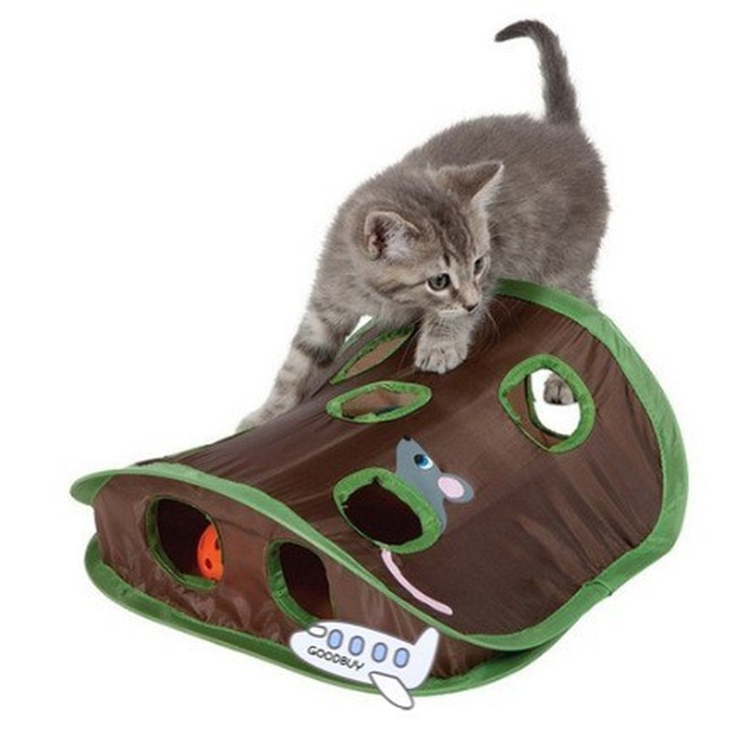 Pet  Mice Game Intelligence Toy Bell Tent With 9 Hole