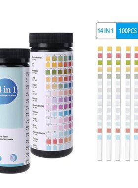 100PCS Upgrade 14 IN 1 Drinking Water Test Strips pH Hardnes