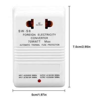 70W 110V/ 120V to 220V/ 240V Step-UpDown Voltage Converter T