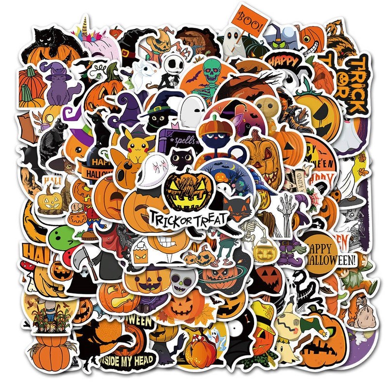 50 combinable Halloween theme funny stickers decorative wa