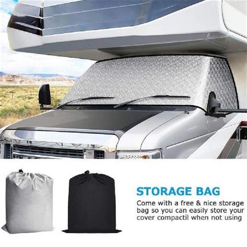 RV Windshield Sunshade Cover Motorhome Front Window Snow