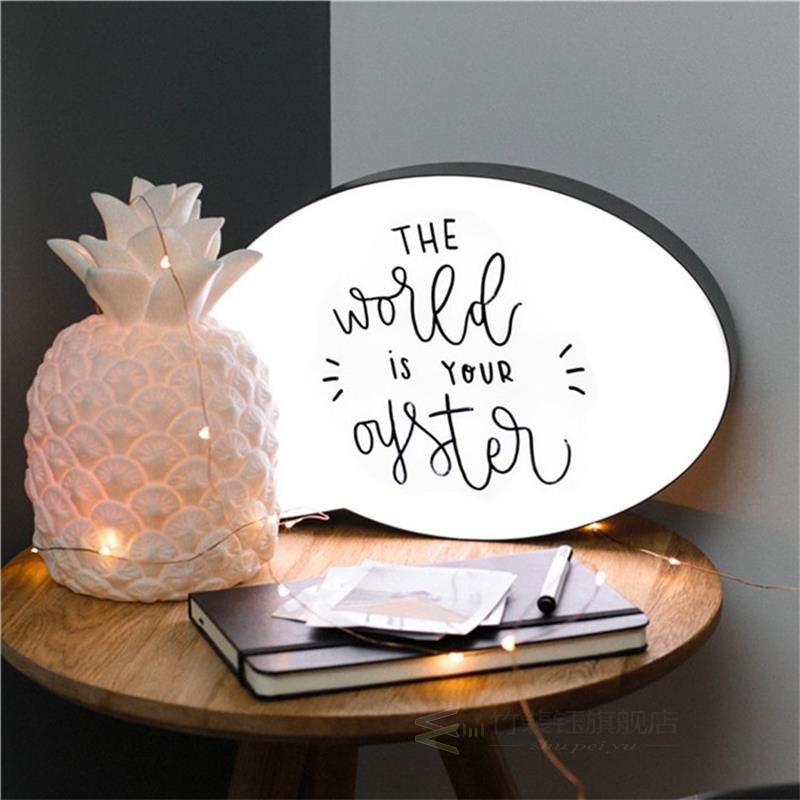 LED Message Handwriting  Letter Light Box Speech Bubble Shap