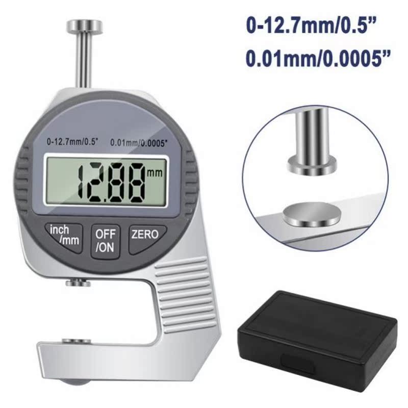 0-12.7mm / 0.01mm Digital Thickness Gauge Metal Width Measur