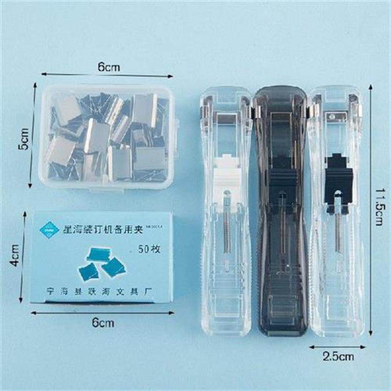 Reusable Pusher Hand Paper Clipper With Refills Metal