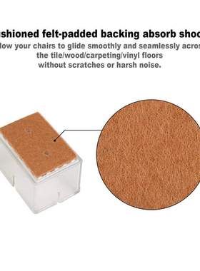 Chair Leg Floor Protectors Rectangular Fit Length 9mm-48mm