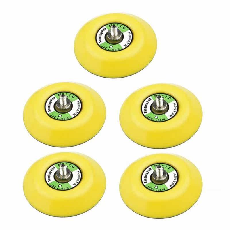 5pcs 3 Inch 75mm Polishing Pad Backing Plate M6 Hook Loop Sa
