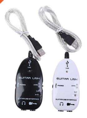 1pc Electric Guitar Cable Audio USB Link Interface Adapter F