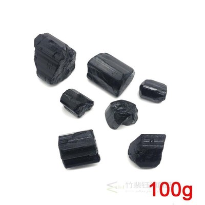 100g Natural Black Tourmaline Crystal Gemstone Collectibles