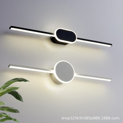 Nordic LED Bathroom Mirror Lamp Black/White Mirror Light Acr