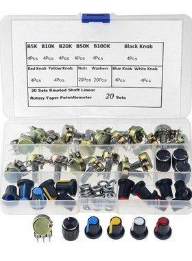 WH148 Potentiometer Kit B5K 10K 20K 50K 100K Linear Taper Ro
