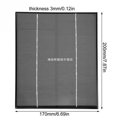 6W 12V Mini Portable Monocrystalline Silicon Solar Panel DIY