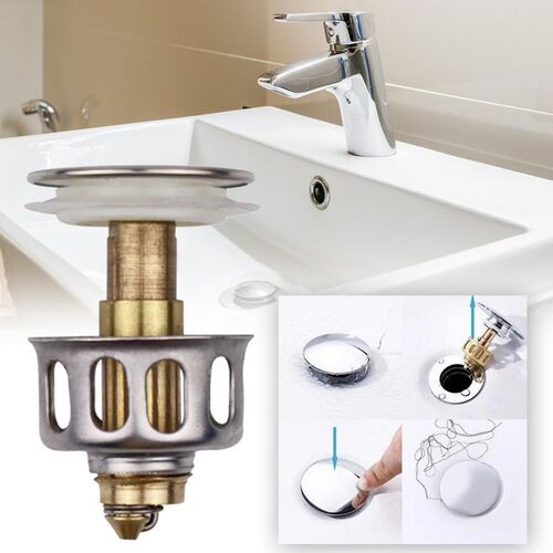 1PC Universal Wash Basin Bounce Drain Filter 2 in 1 Shower F