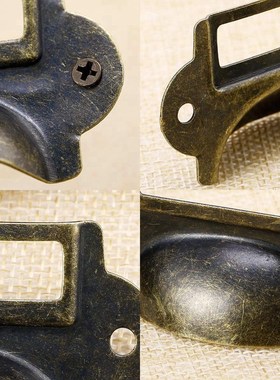 20PCS File Name Card File Cabinet Handles Label Holder Antiq