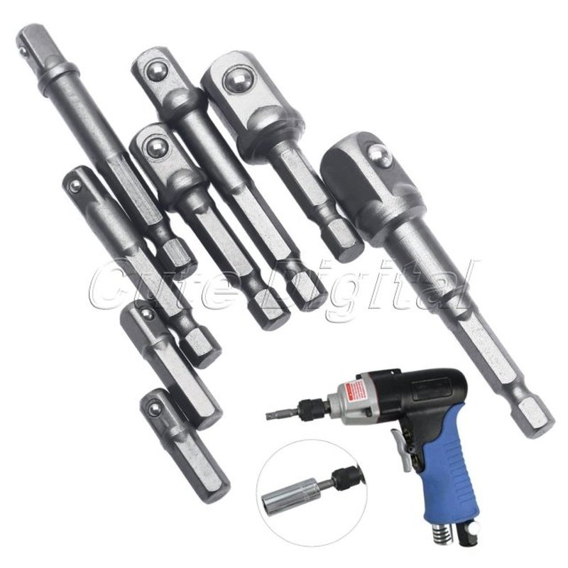 8Pcs Socket Adapter Set Nut Driver Power Drill bits Socket B