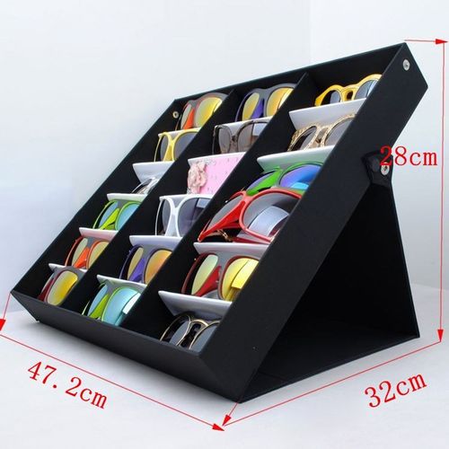 18 Grids Eyeglass Sunglasses Glasses Storage Display Box Ho