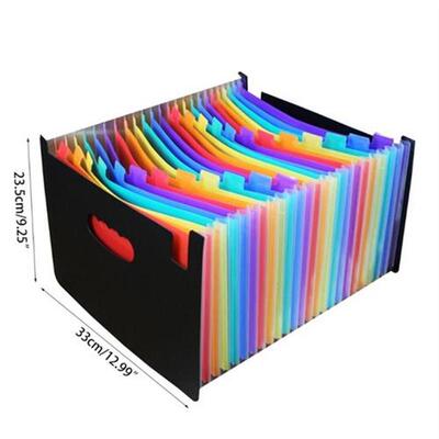 1Pc Multi-layer A4 Document Standing Accordions File Folder