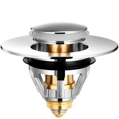 Sink Drain Plug Bounce Core Pop-Up Stainless Steel Bathroom