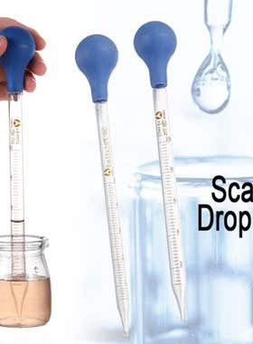 5/10ml Rubber Head Transparent Glass Dropper Graduated Pipet