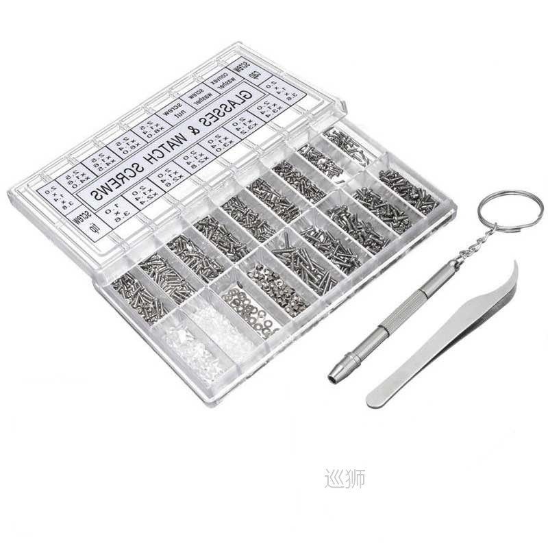 1000pcs/set Micro Stainless Steel screw Sunglass Watch Spect