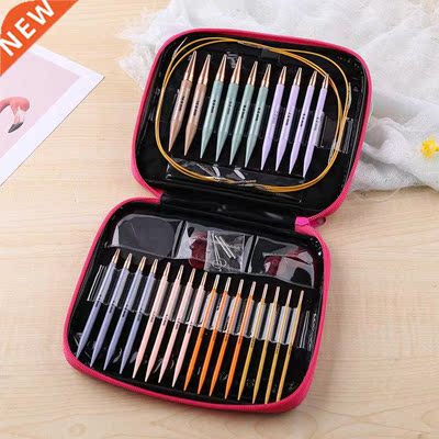 13 Pair Crochet Aluminum Hooks Circular Knitting Needles Set
