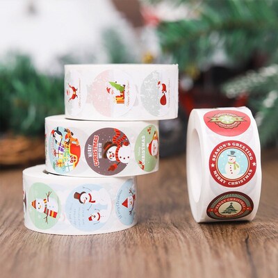 Christmas Envelope Round Sticker Christmas Decorations for H