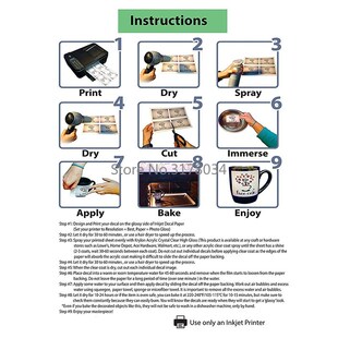 Transparent Waterslide Decal Paper for Inkjet Printer A4 Wat