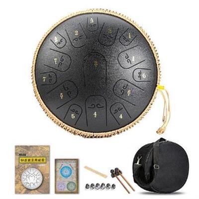 14 Inch 15 Notes Steel Tongue Drum Kit Tune C Empty Spirit