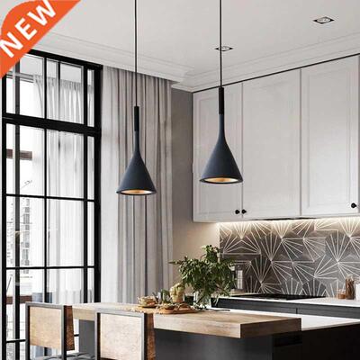 Modern Led Pendant Lights Black White E27 for Kitchen Fixtur