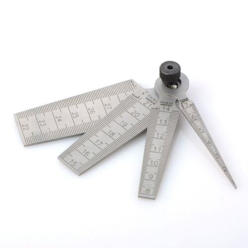 4 Pieces/set Stainless Steel Welding Taper Feeler Gauge Rule