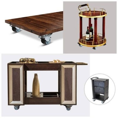 2 inch Caster Wheel with Brake Locking and Rubber Wheels, He