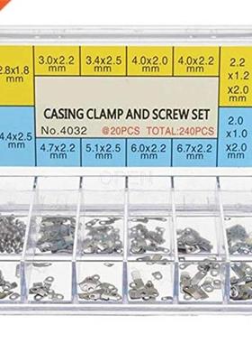 240Pcs Watch Casing Clamp Movement Adapter Securing Screw Wa