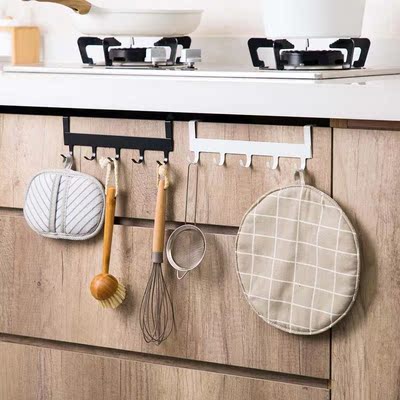 Kitchen Organizer Storage Rack Shelf wIth 5 Hooks Cocina