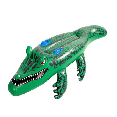 Inflatable Crocodile Float Raft Lounger Alligator Ride-On Sw