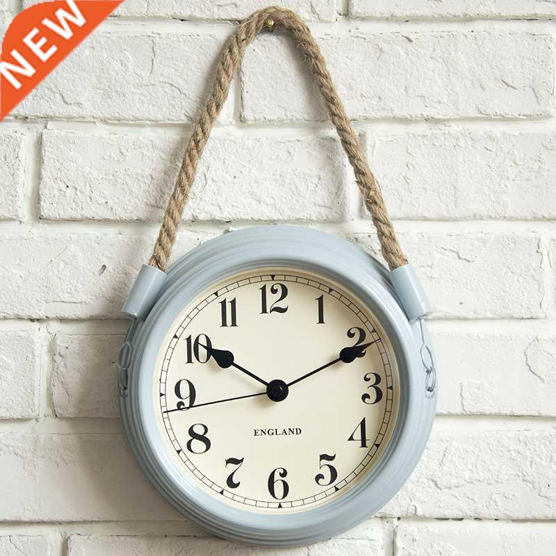 Metal Wall Clock Vintage Decor Home Living Room Wall Hanging