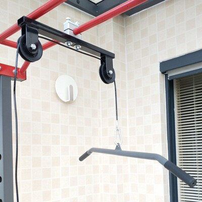 Home Gym Fitness DIY Pulley Cable Machine Arm Back Muscle Wo