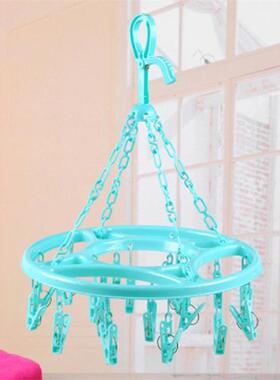 18 Pins Plastic Round Drying Rack Clothes Hanger Tools Hangi