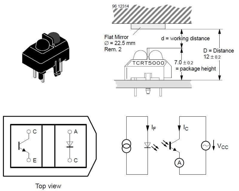 10Pcs Sensor IR Sensors Switch DE Corrente TCRT5000 Transduc